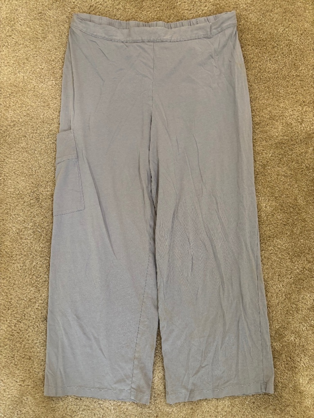 Habitat grey pants, XL, cotton, mid calf, elastic waist